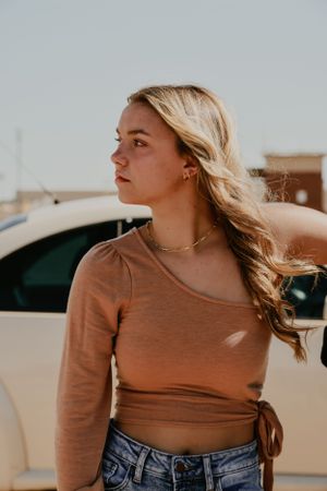 Parking Garage Senior Photos