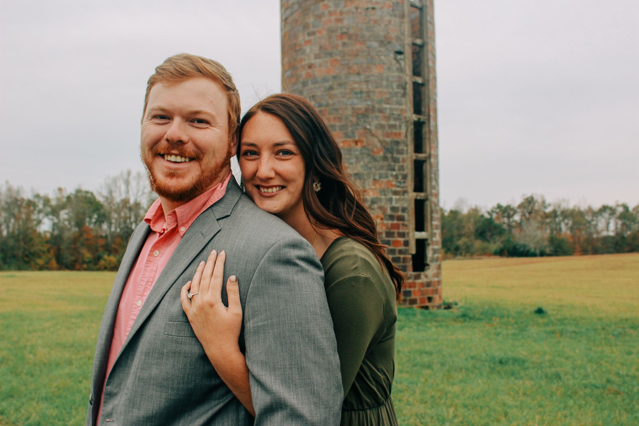 Fall Silo Field Engagement Session in Panola, Alabama Cody + Julie
