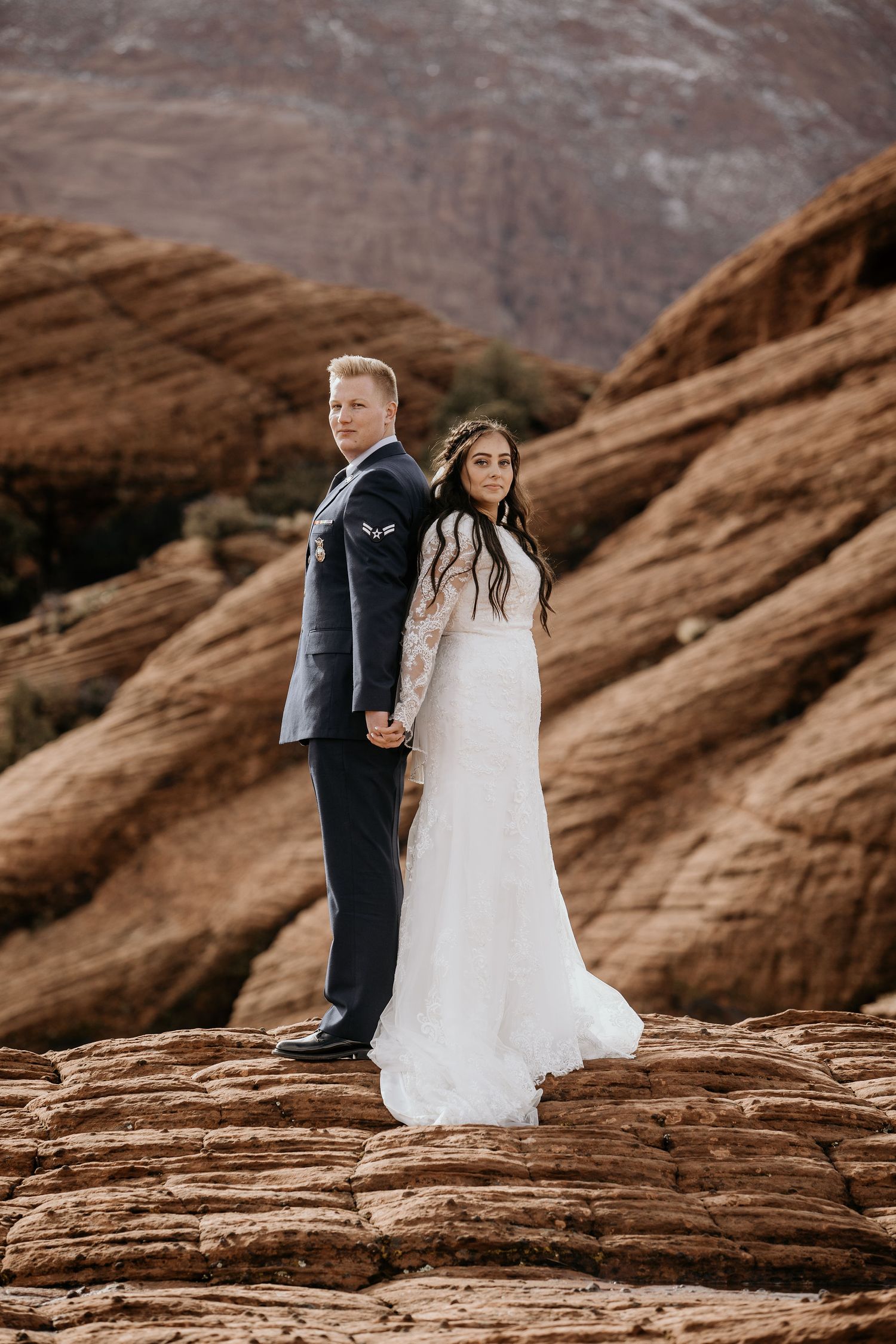 first look elopement bridals