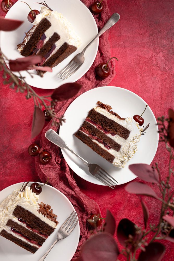 Black Forest Cake Slices - Photo by © Reka Csulak - Three Pod Studio