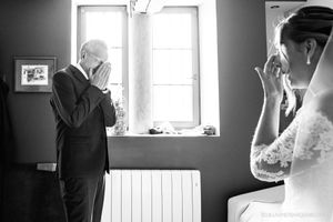 Black and white photos showing quiet moments near windows in an interior space.