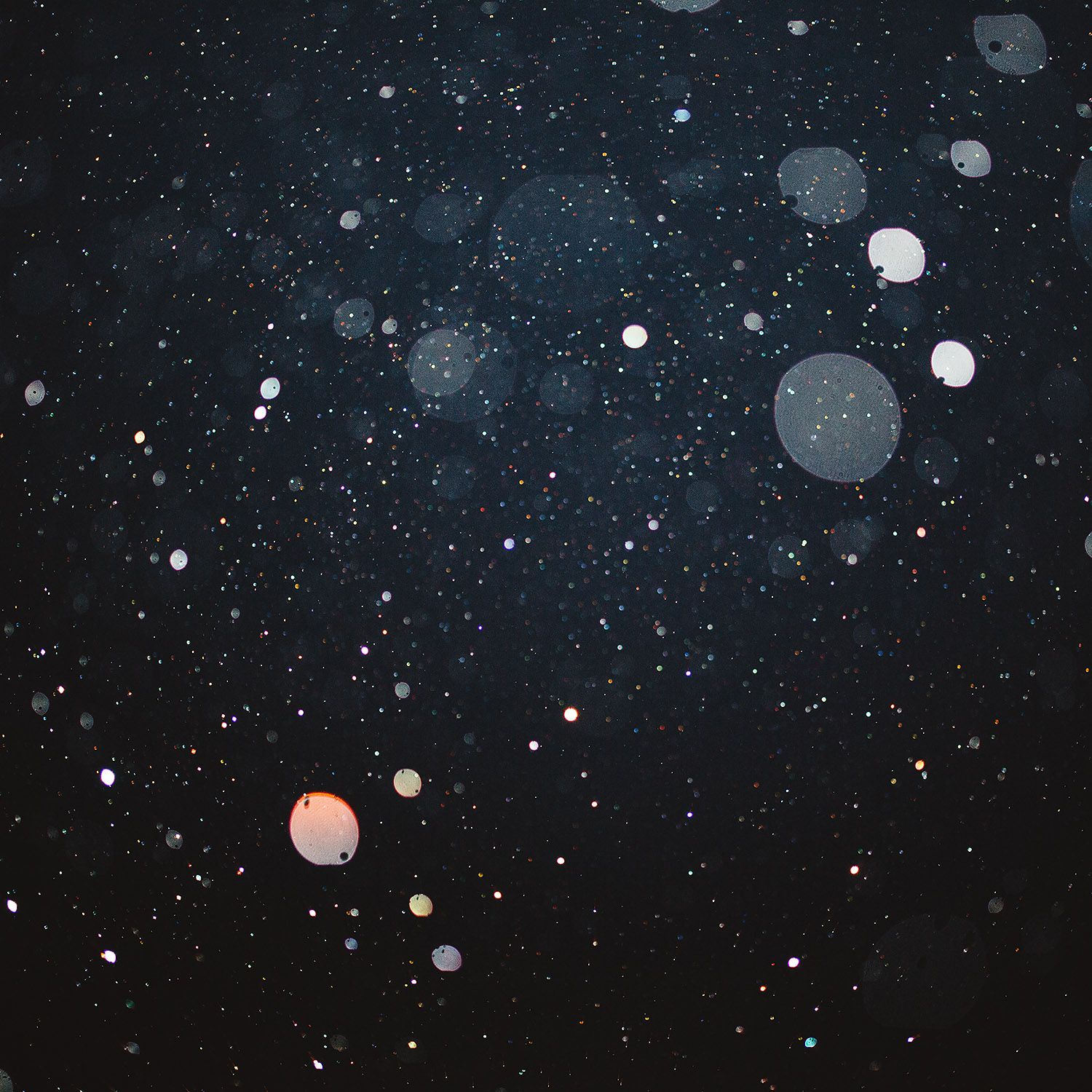Bokeh of snow