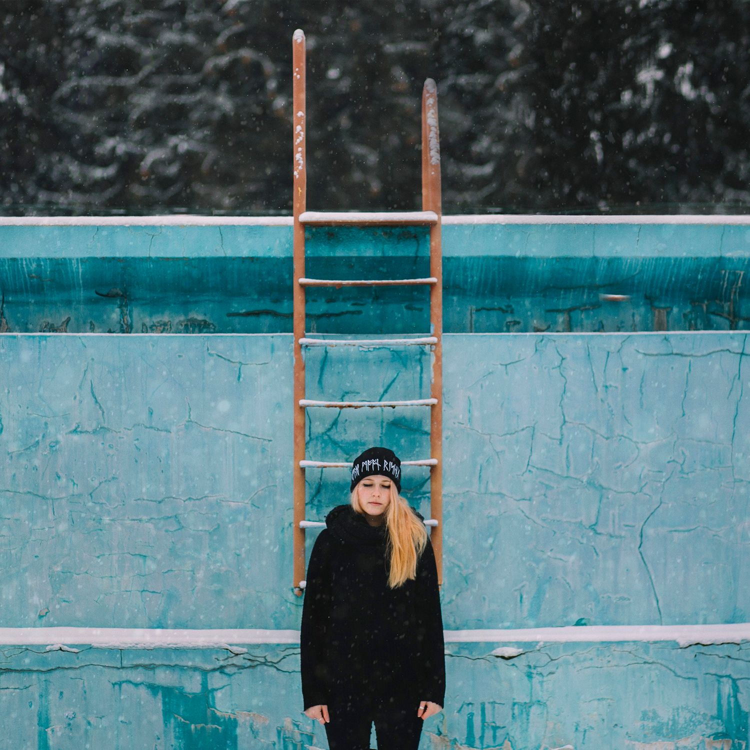 Girl in an abandoned pool - Radenci