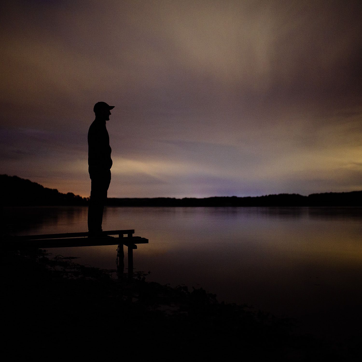 A man on the lake