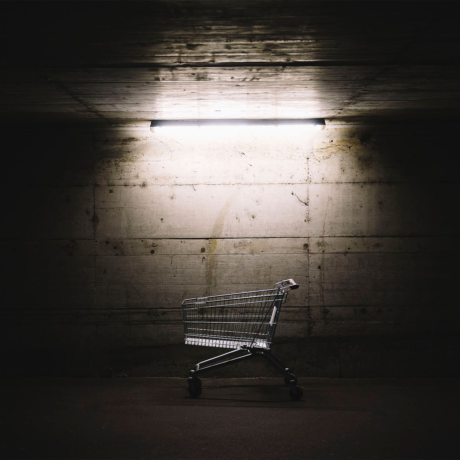 Lonely shopping cart