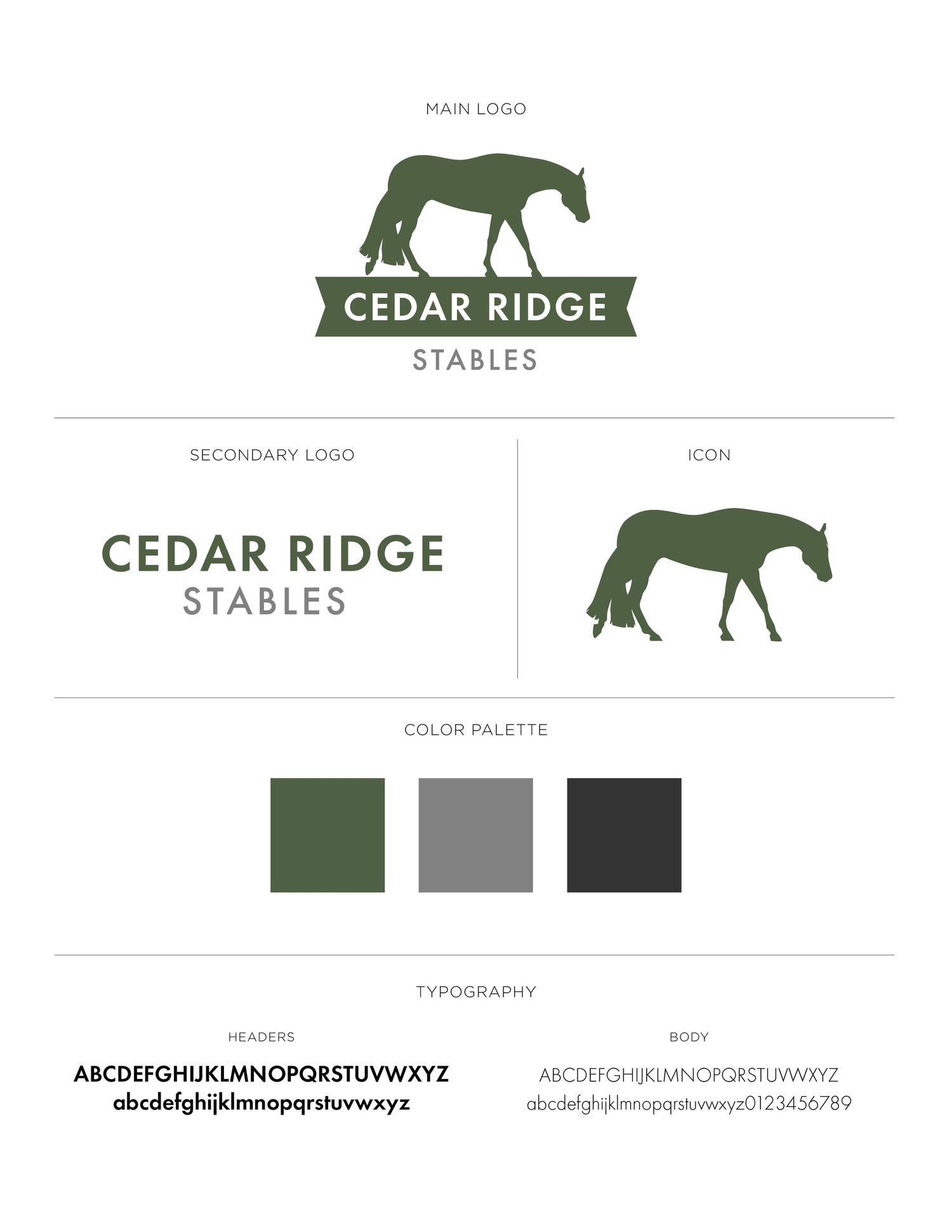 Cedar Ridge Stables logo page