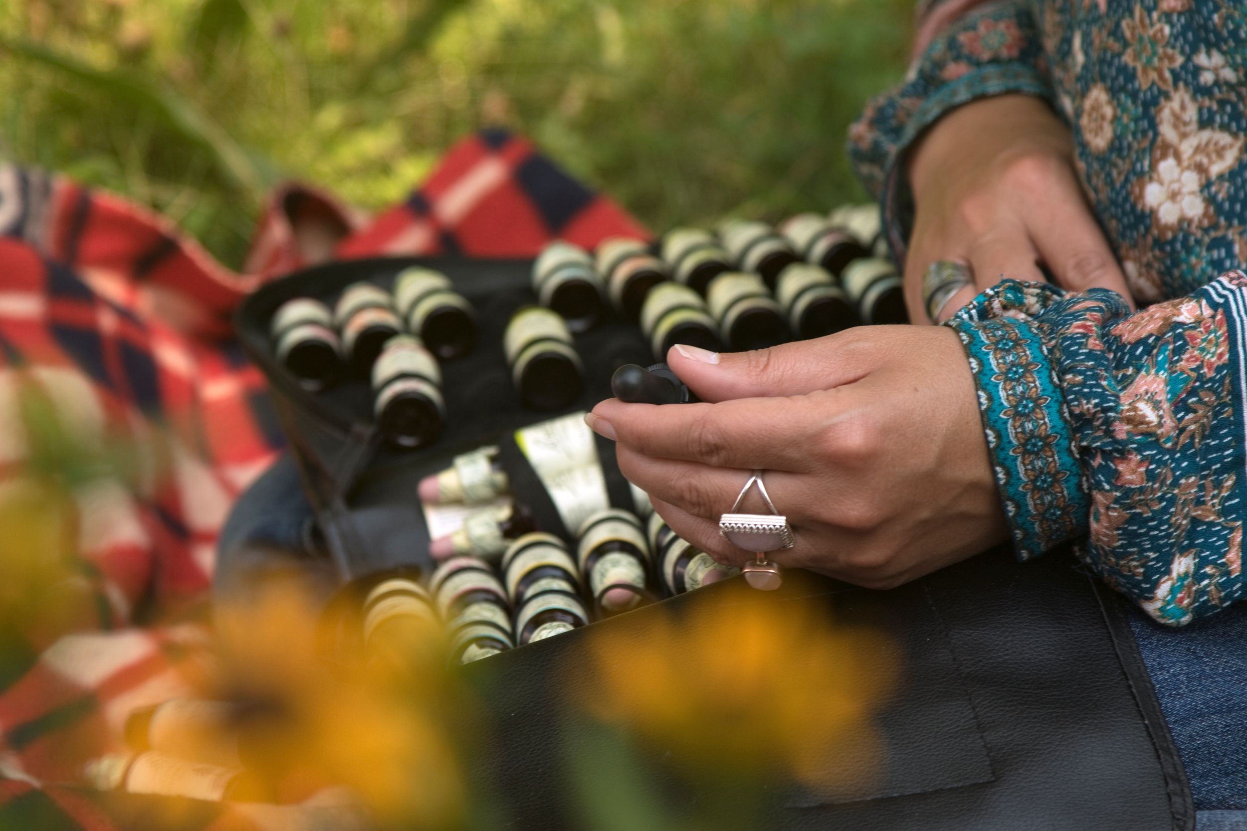 branding photography of flower essences