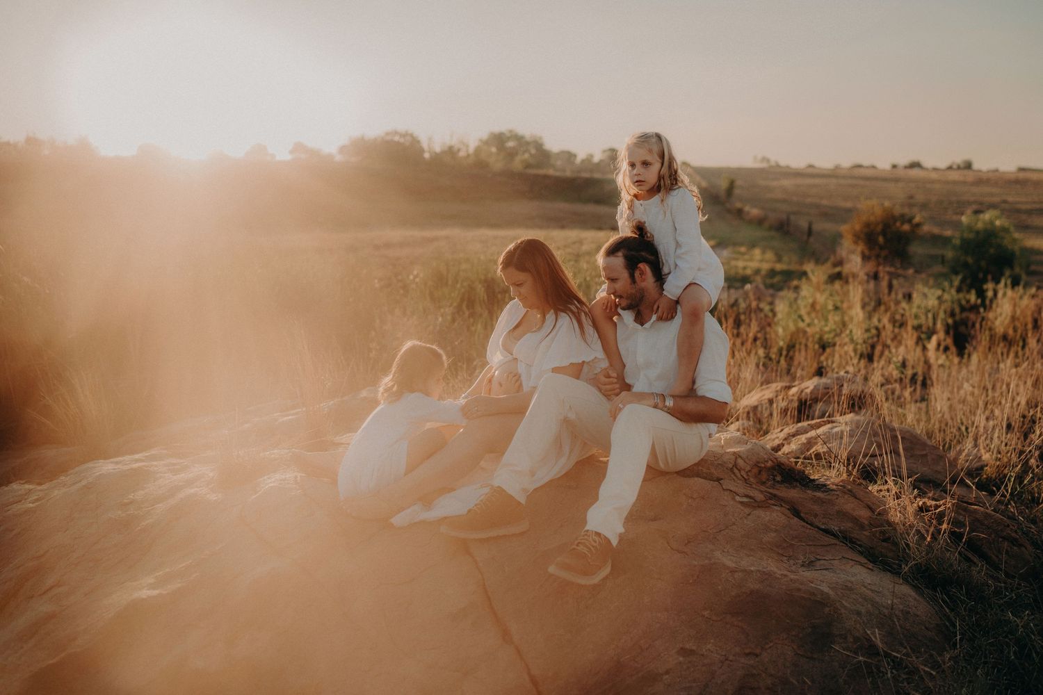 Outdoor family photoshoot in Johannesburg at golden hour