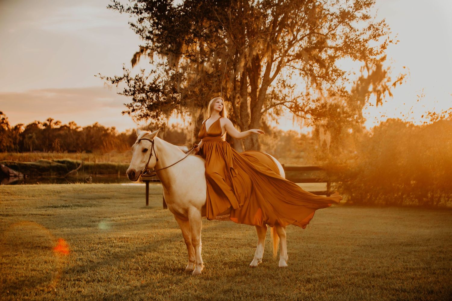 Wishing Well Barn Wedding Venue- Plant City Wedding Photographer- Woman on Horseback