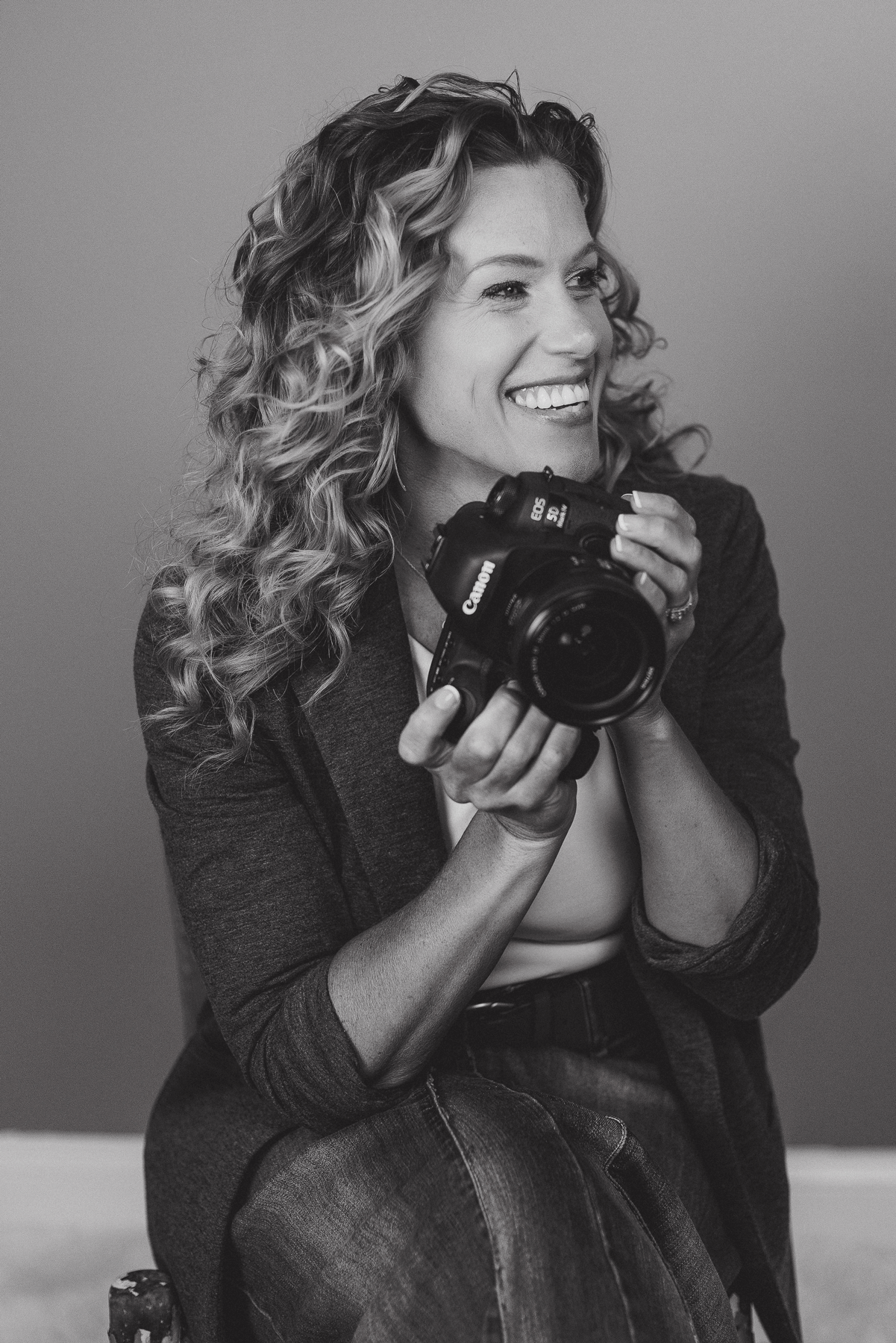 Katy Cook Photographer taking pictures in the studio