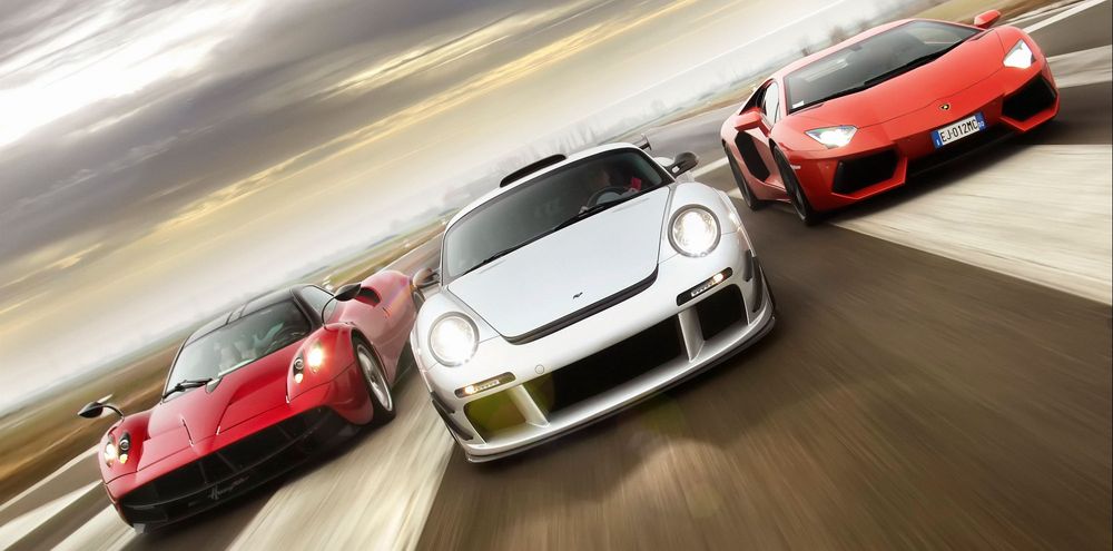 Supercar trio photography enhancement editing post production