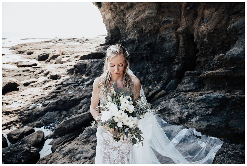 bride on beach, beach bridal photos, bridal beach photos