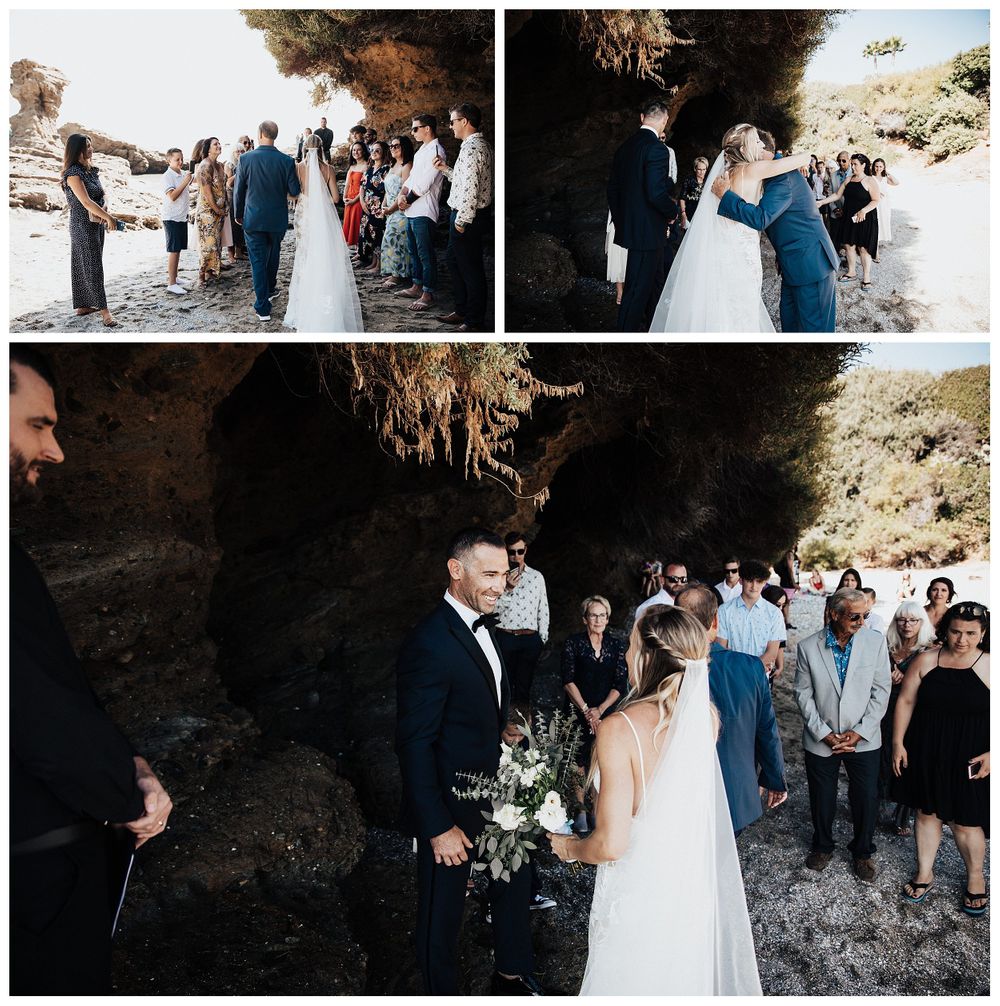 elopement ceremony on beach, beach wedding, beach wedding ceremony