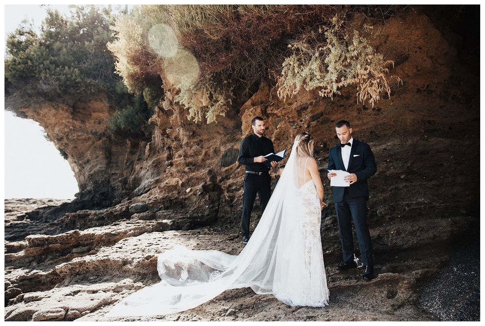 beach wedding, beach wedding ceremony, beach elopement