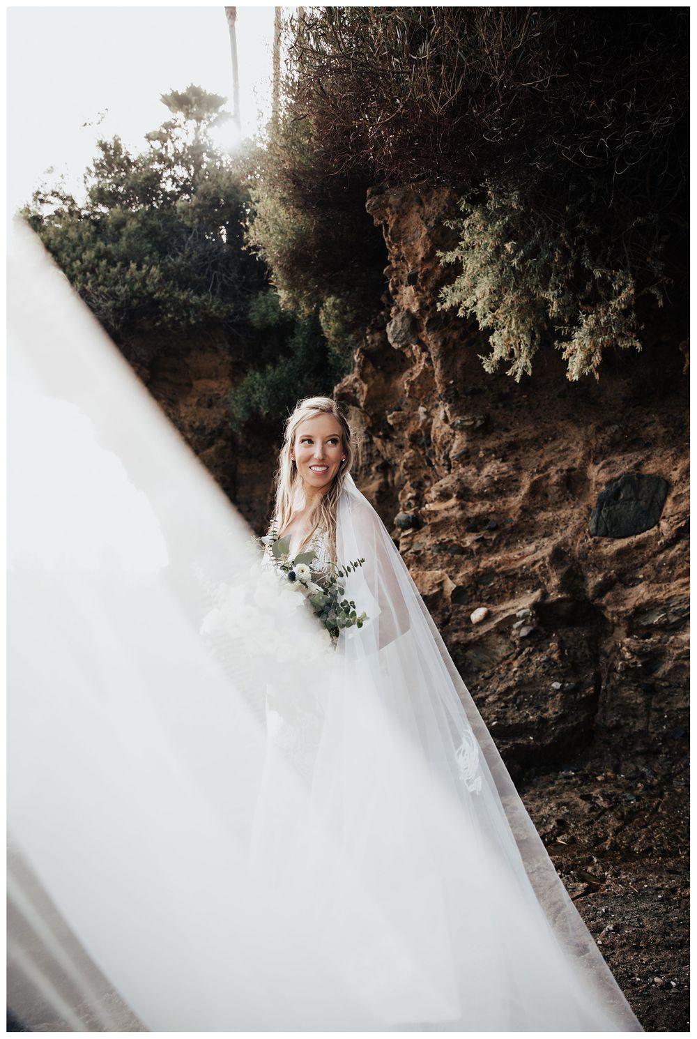 bridal photos on the beach, sunset bridal photos, beach bridal photos