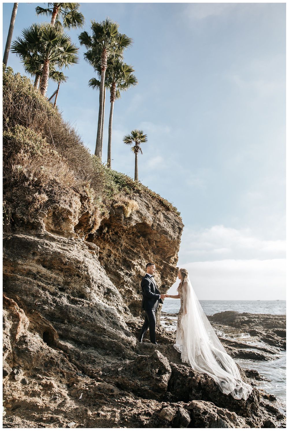 adventure elopement inspiration, destination elopement inspiration, bride and groom on beach