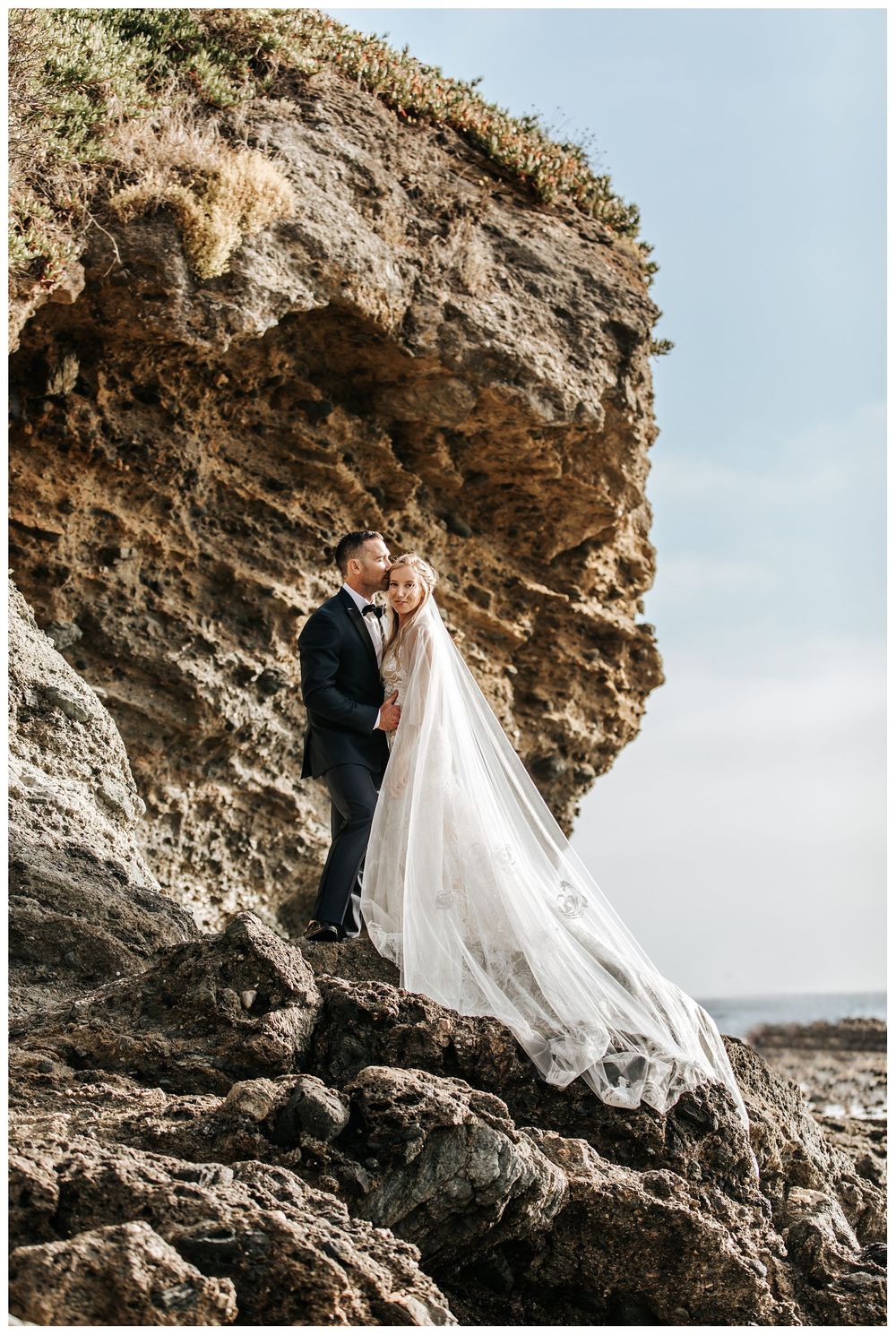 adventure elopement inspiration, destination elopement inspiration, bride and groom on beach
