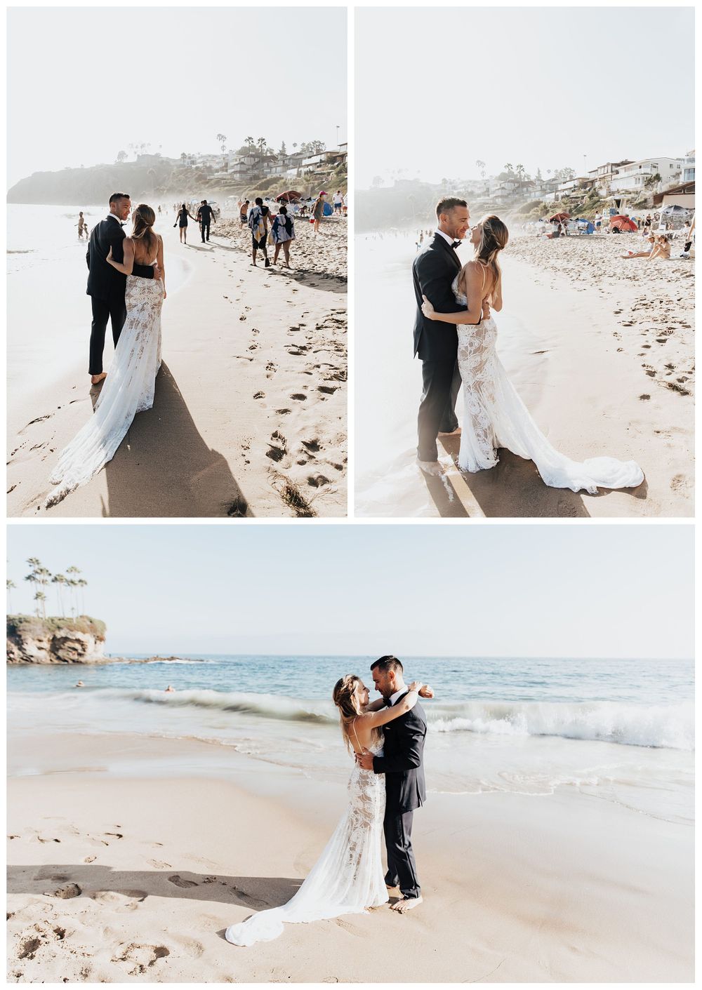 wedding photos on the beach, elopement photos on the beach