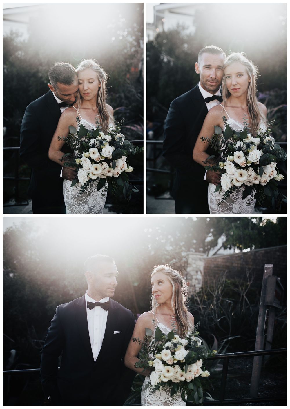 sunset wedding portraits, sunset wedding portraits on the beach