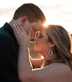 Sunset engagement portrait