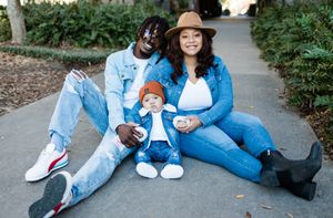 Family portrait with baby boy