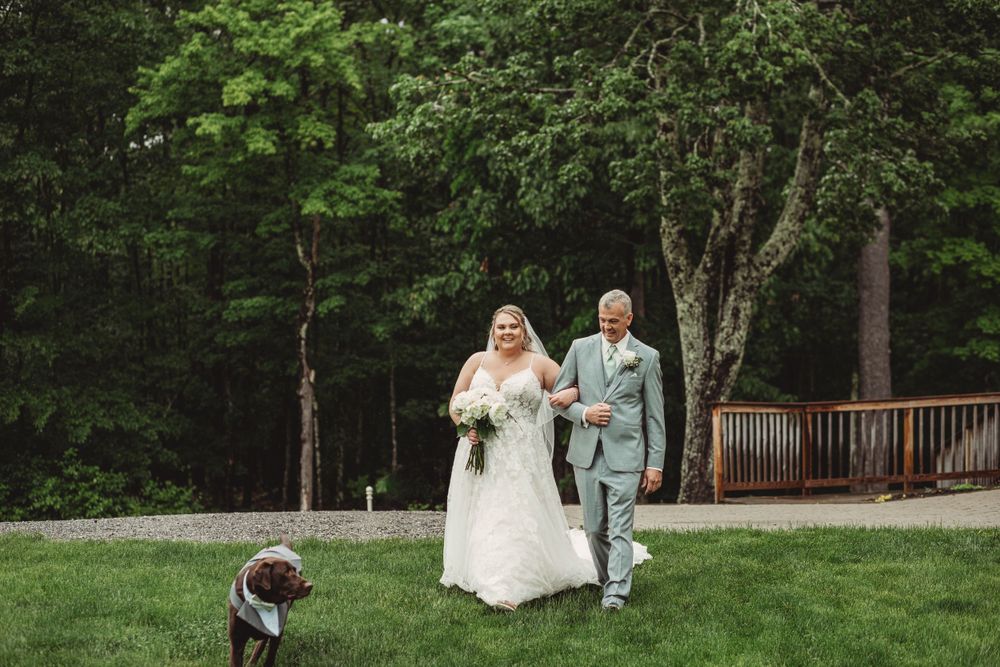 Professional wedding photo - bride with father