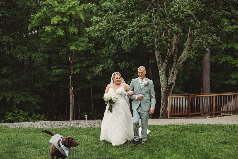 Professional wedding photo - bride with father