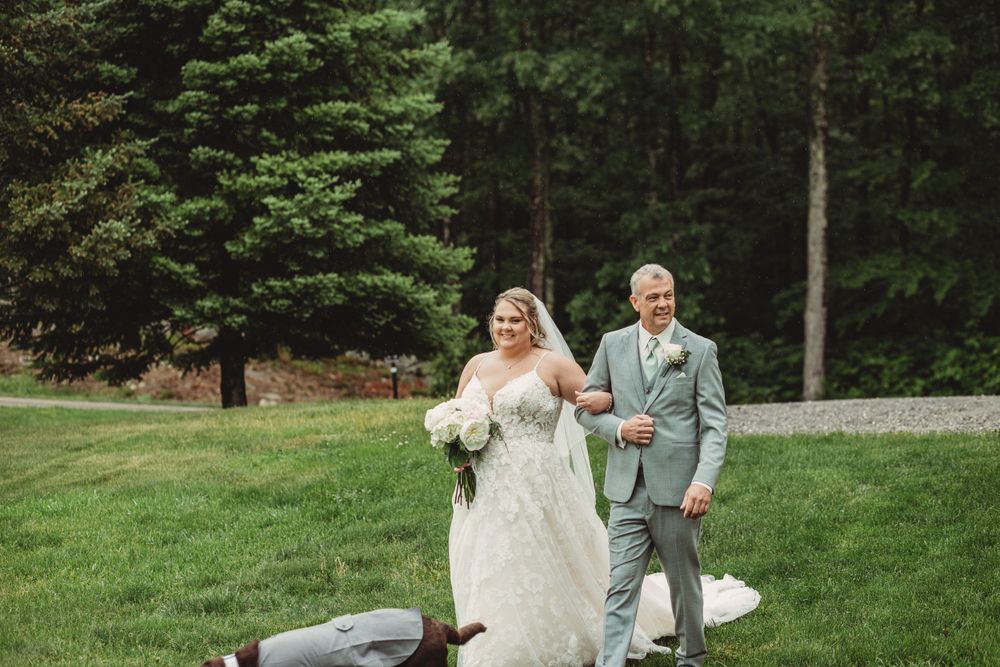 Professional wedding photo - bride with father