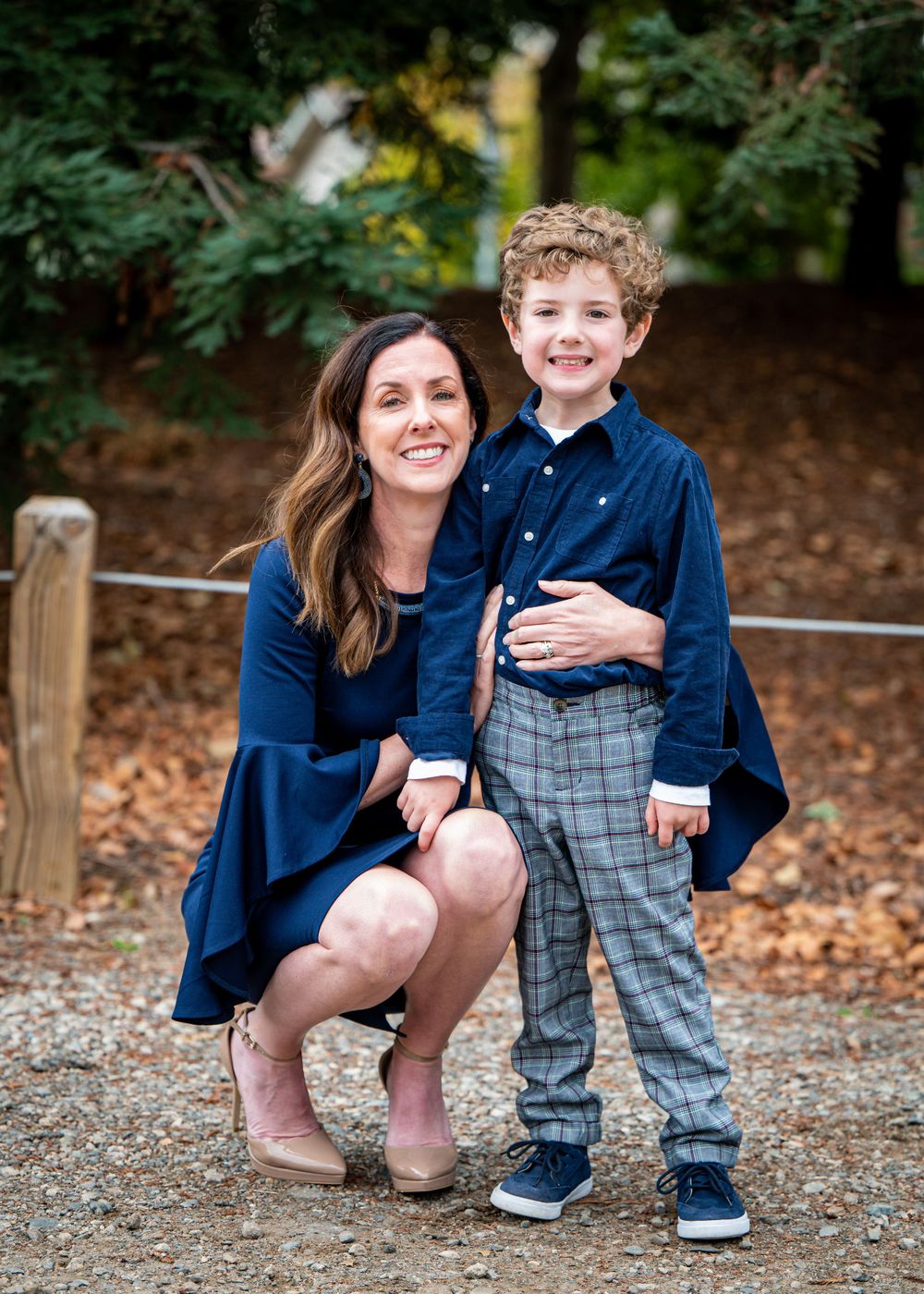 mom and son portrait