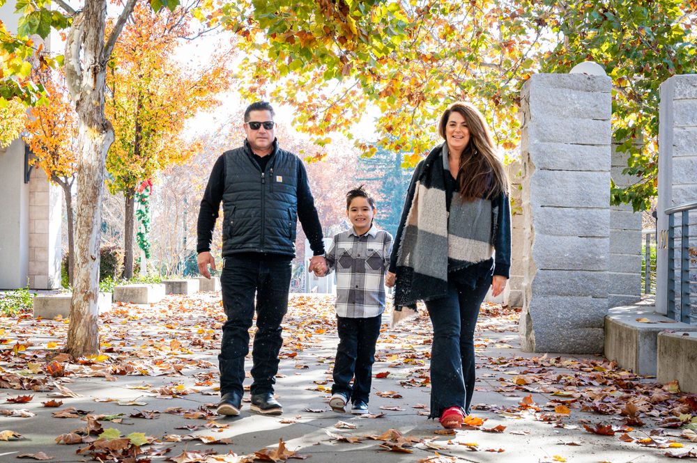 family portrait outside