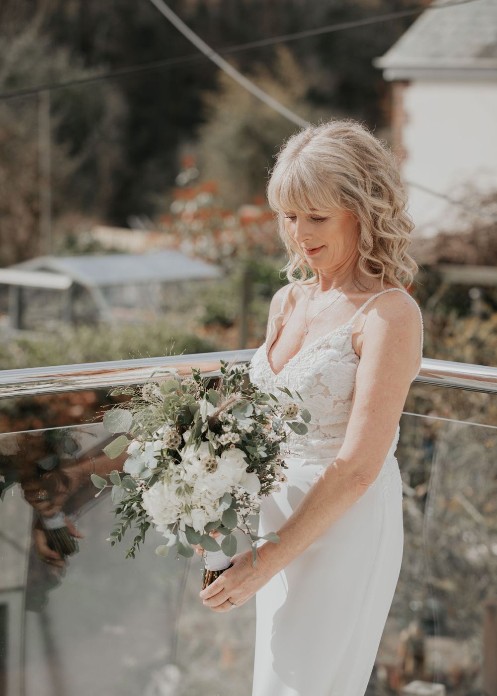 bridal portrait with bouquet