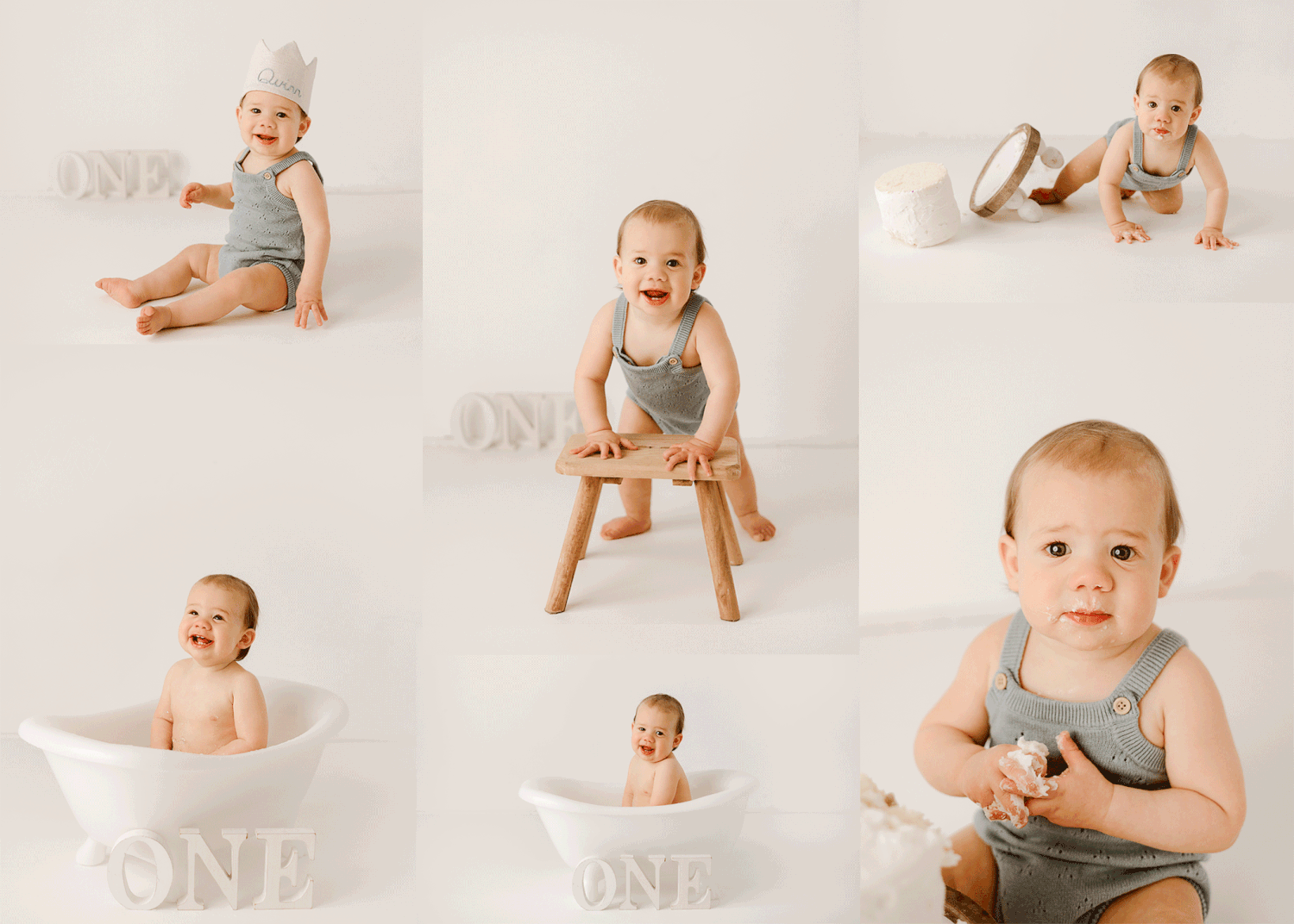 First birthday custom cake smash photography in Magnolia TX with clean and timeless milestone portraits