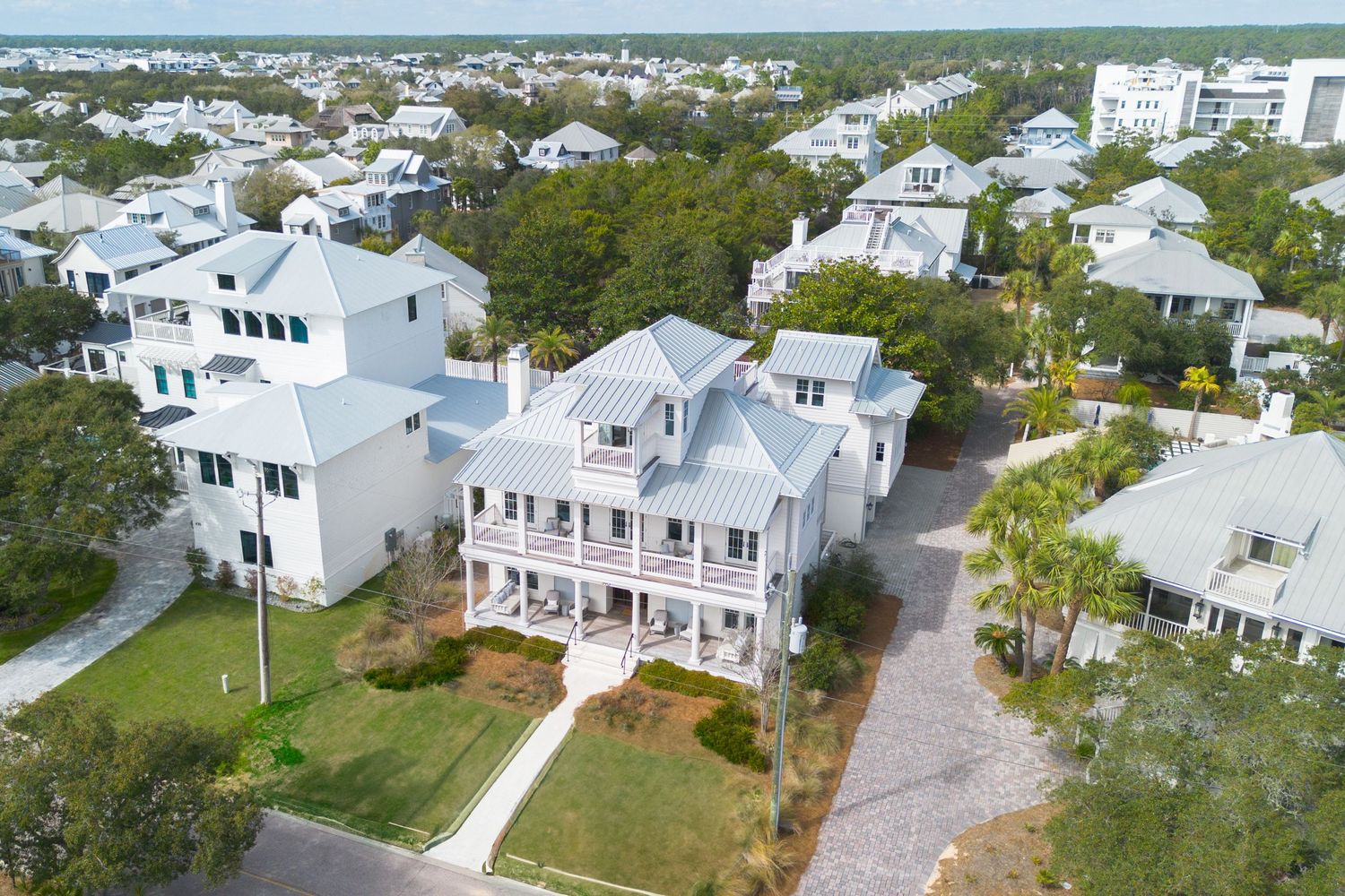 Aerial view of a stunning real estate listing in Santa Rosa Beach, FL by Rep30a