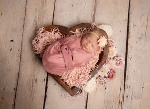 Newborn Photography - Baby Girl Pink Heart  - Dawn Talia Photography - Port Chester, NY