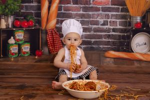 Baby Boy Spaghetti Smash-  1st Birthday Photography and Cake Smash Session - Port Chester, NY