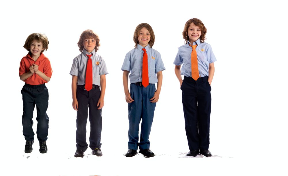 Annual photos of a student in uniform