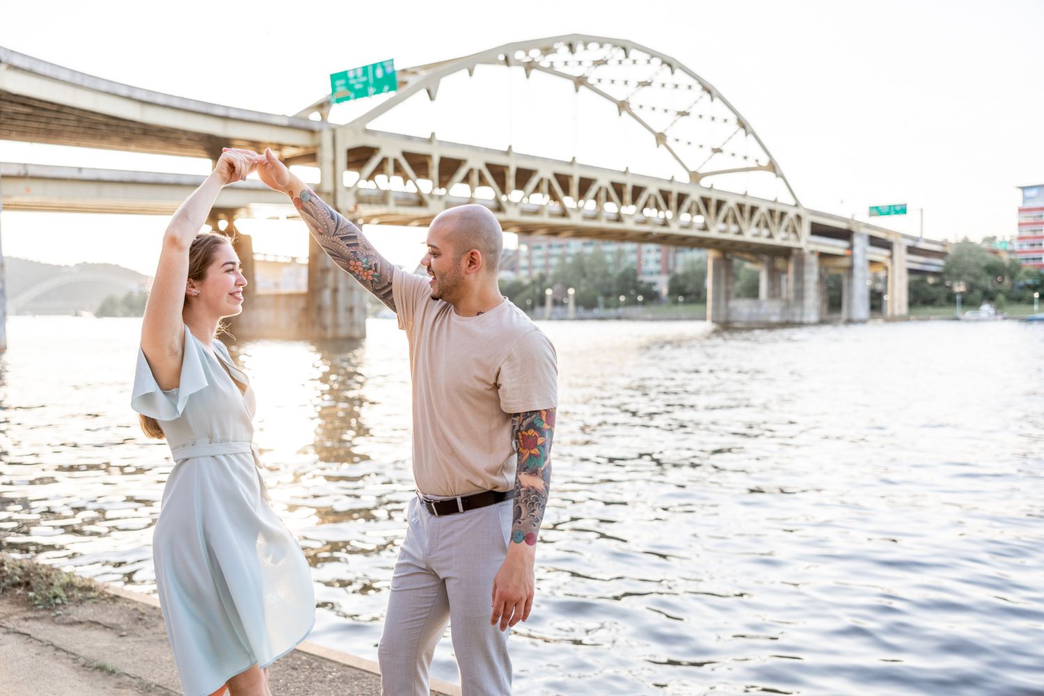 downtown Pittsburgh couple