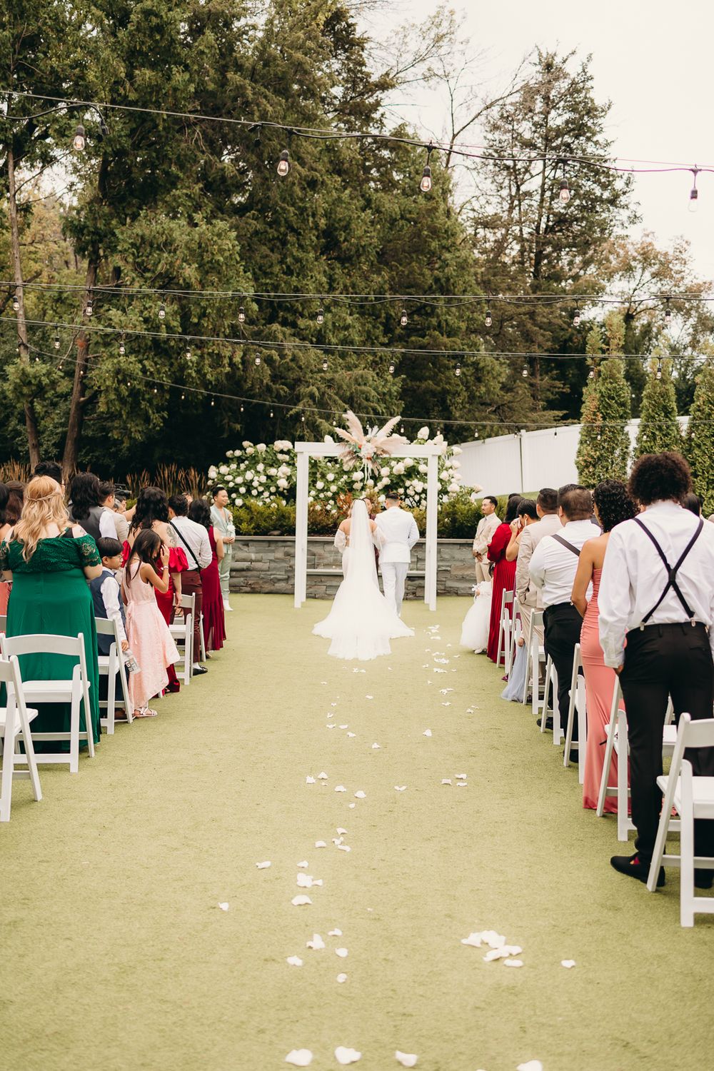 bride and groom at ceremony