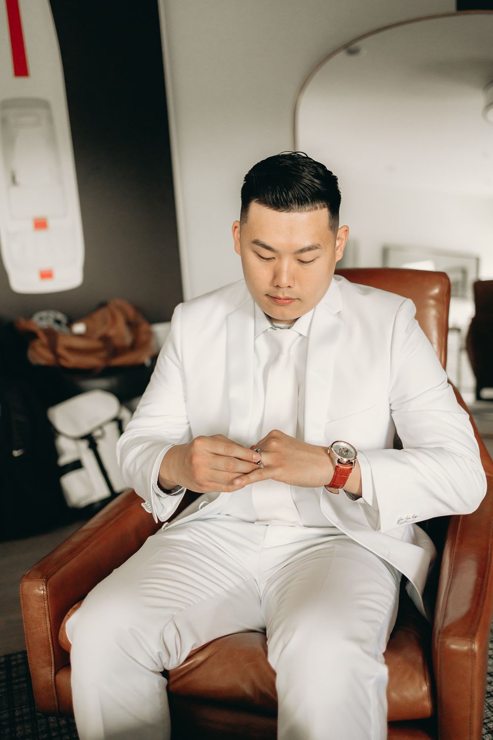 groom getting ready
