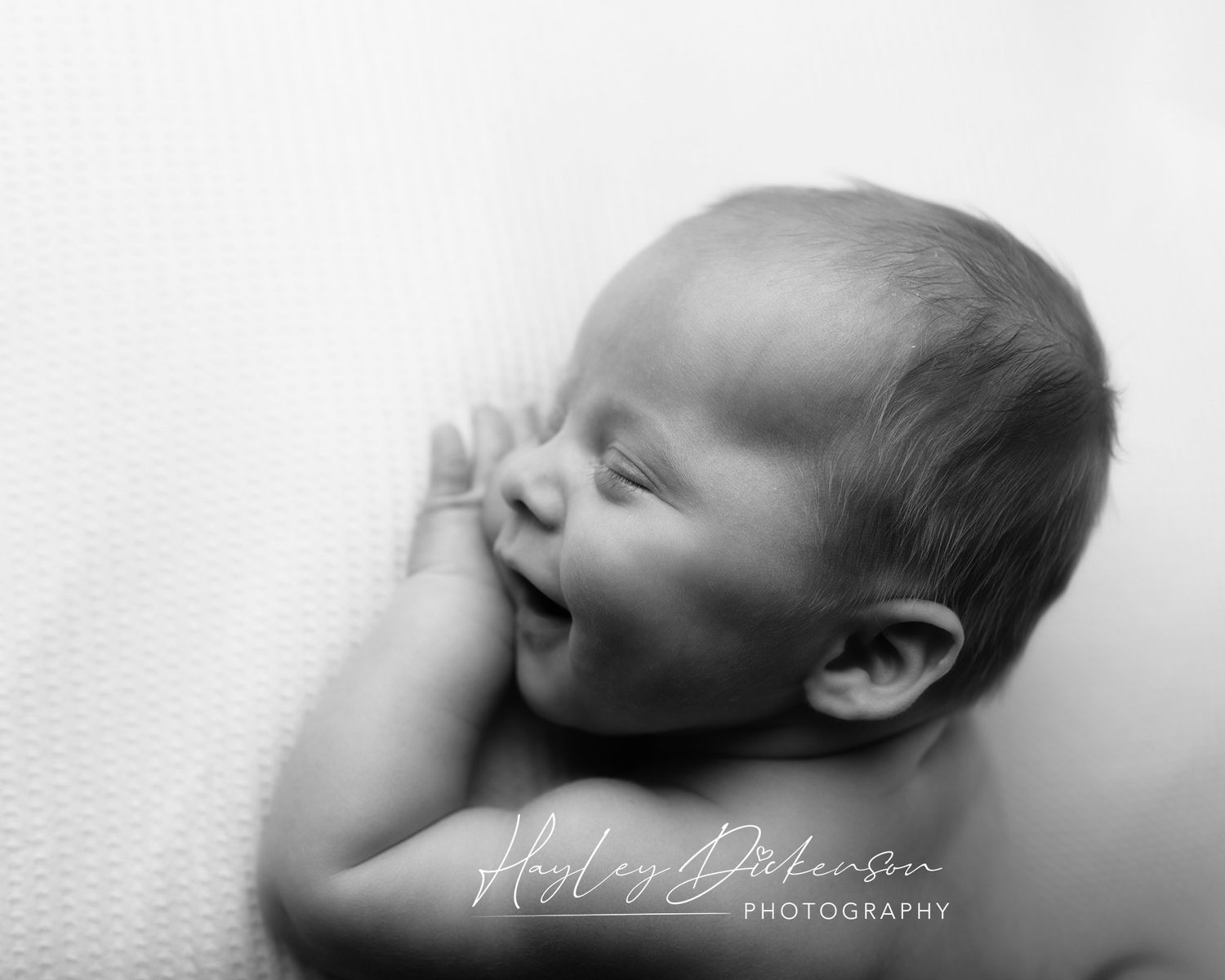 Hayley Dickenson Photography Studio - newborn smiling