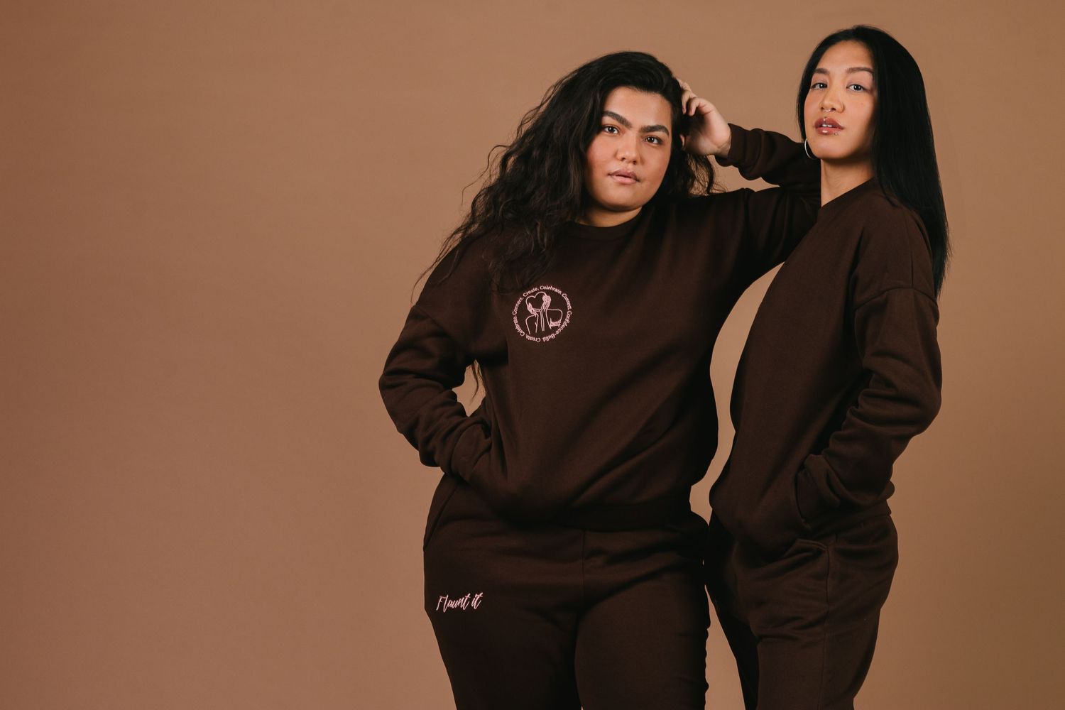 2 women of color posing for Flaunt It's THE MELANATED COLLECTION | BROWN SUGAR