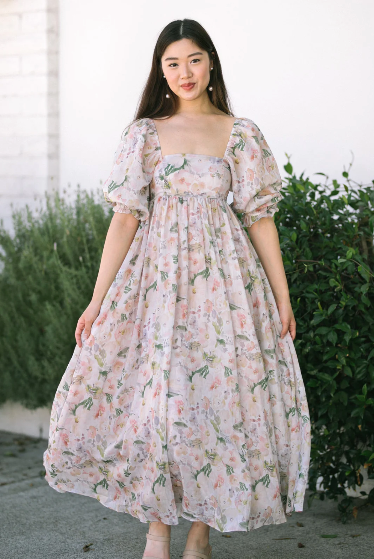 white flowy dress beach White Beach Boho Dress main image 1