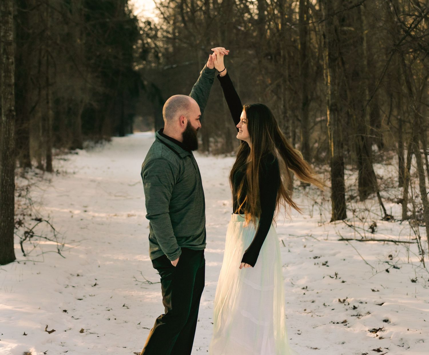 couple in photo at walnut woods metro park columbus OH