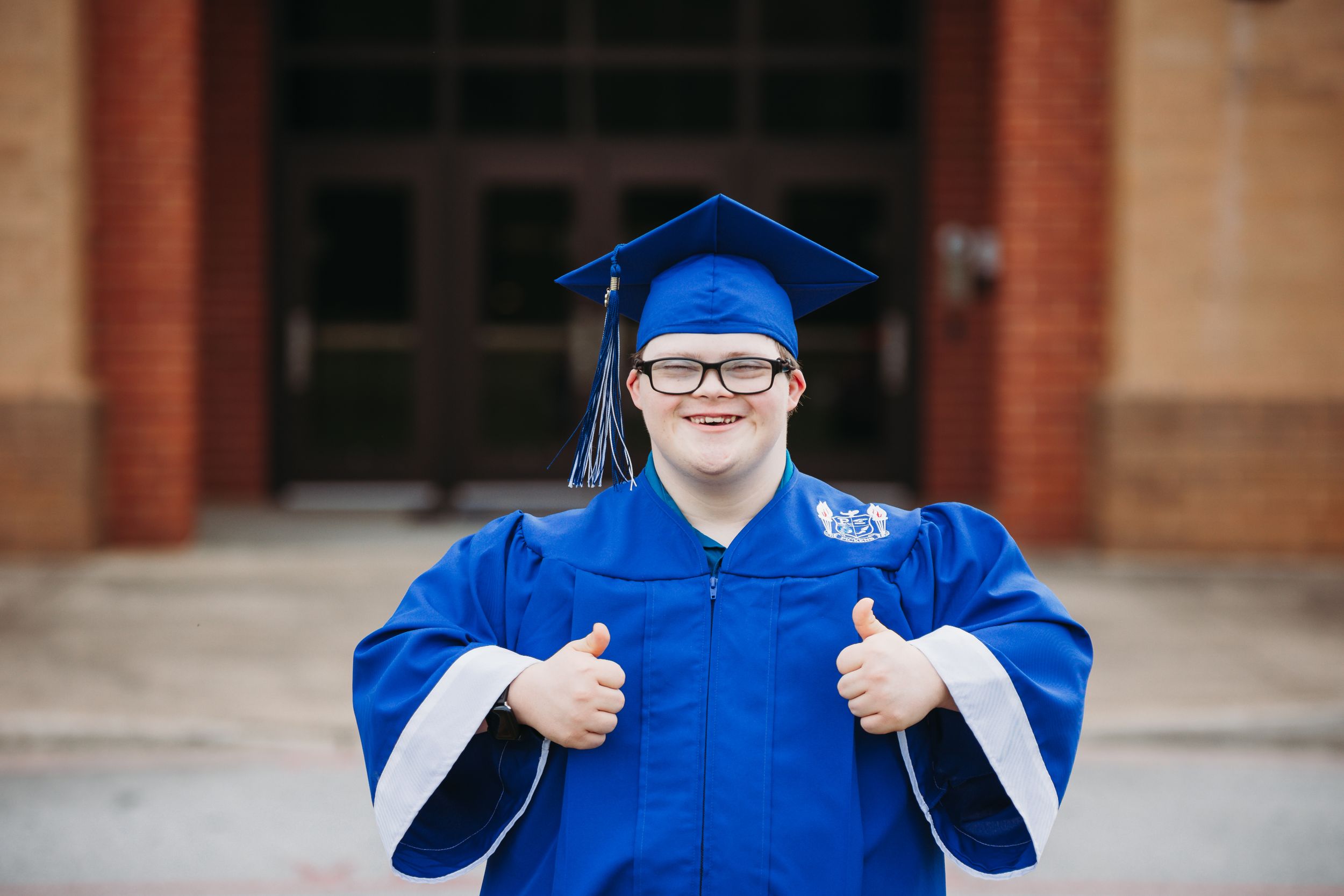 Down syndrome senior session. He is giving the thumbs up. Greenville, SC newborn photographer, Easley, SC Newborn photographer