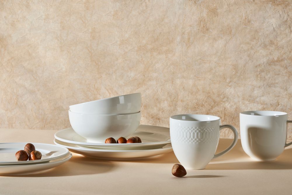 Contemporary vegan plates and cups