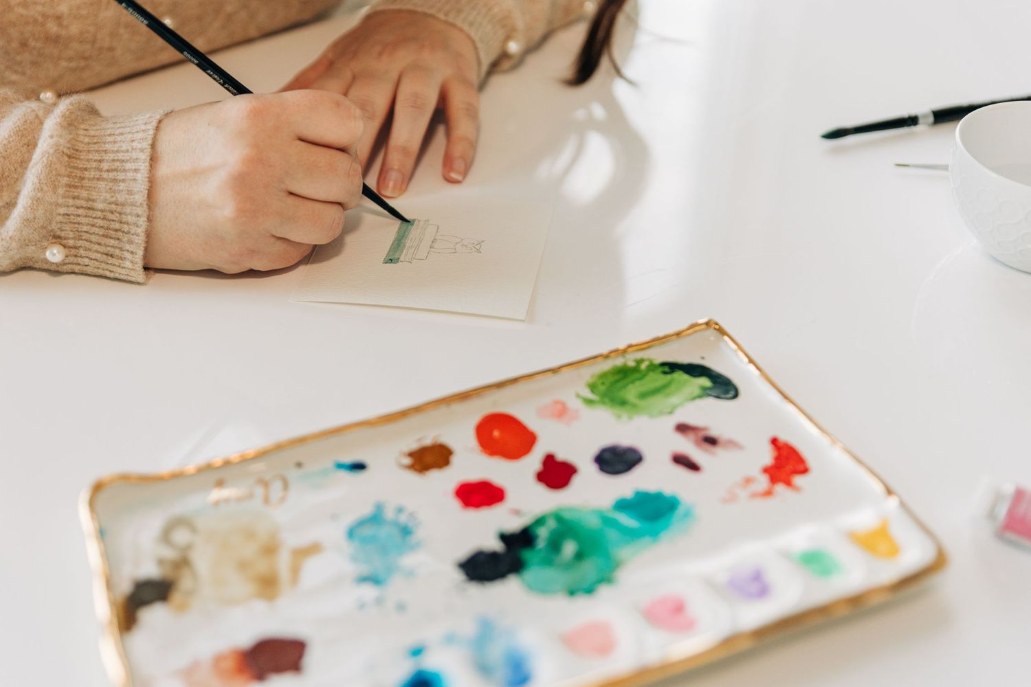 Charlotte branding photography for local artist who is painting