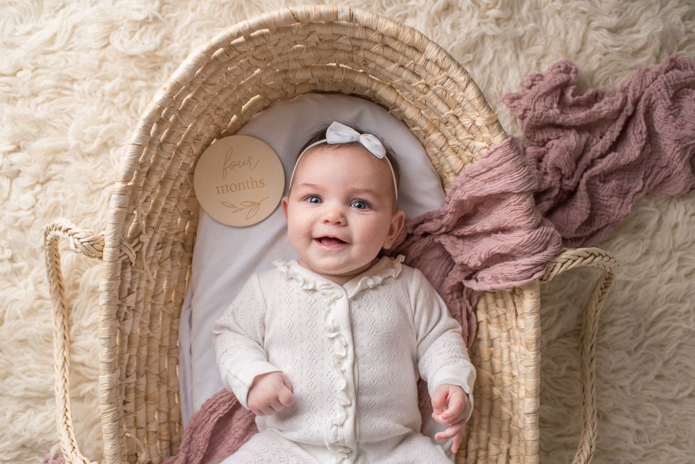 baby milestone session Riverview newborn photographer