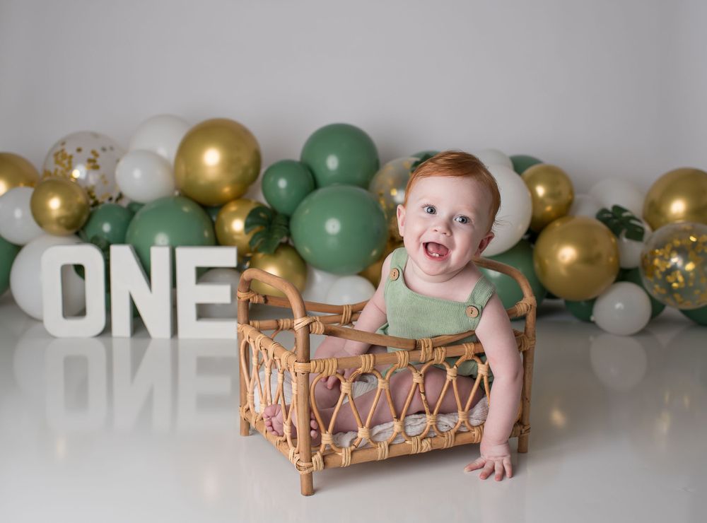Apollo Beach milestone photographer cake smash boy