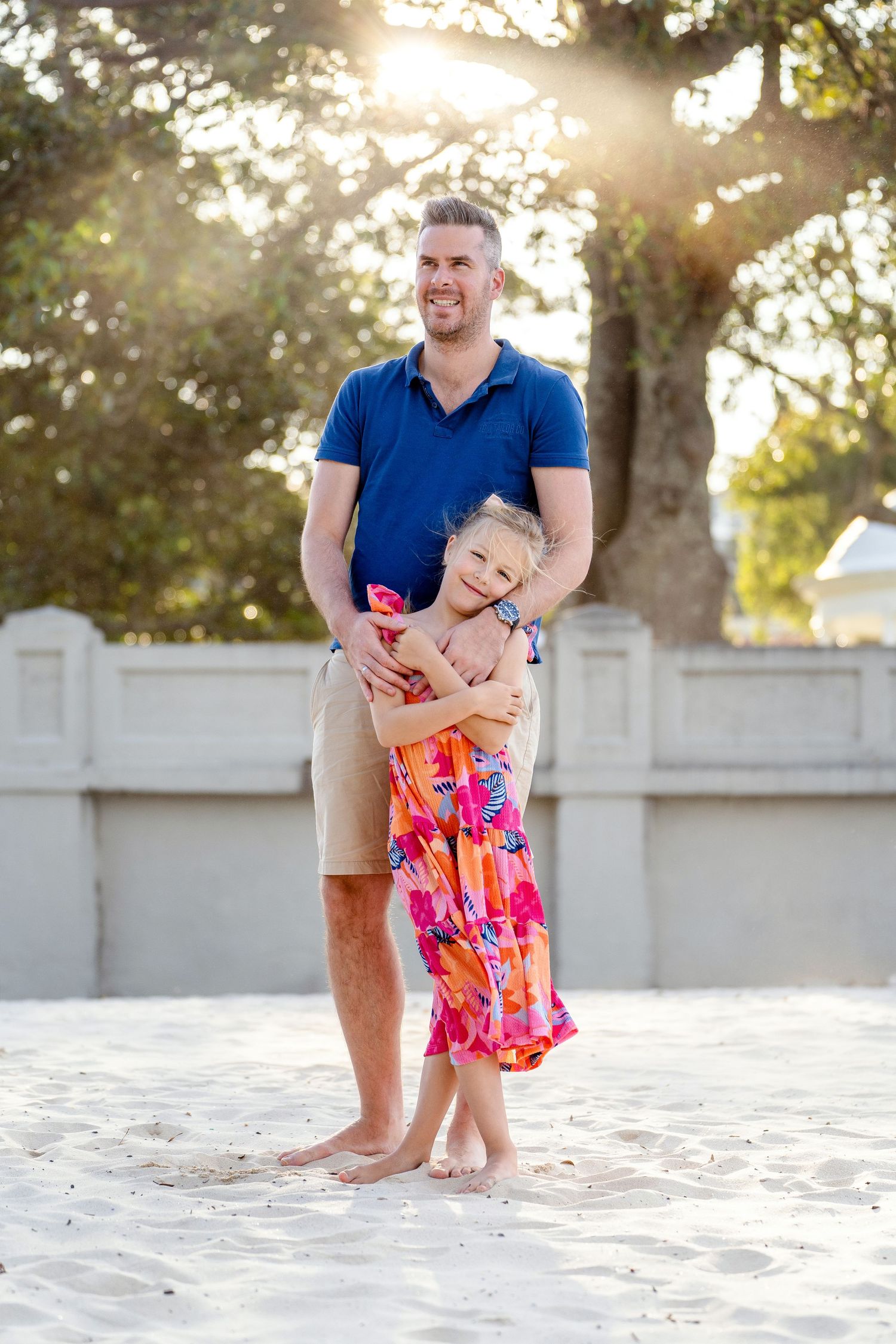 Dad and daughter at Balmoral beach photoshoot