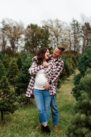 Pine Lake Christmas Tree Farm Derby KS Maternity Pictures Photo Session